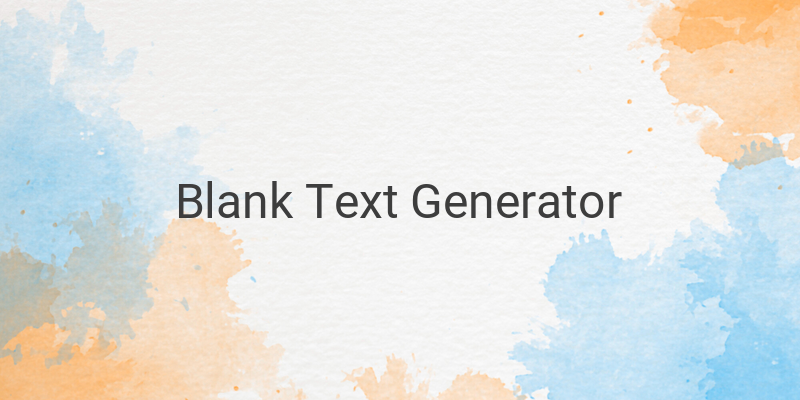 How to Create Blank Text in Different Applications?
