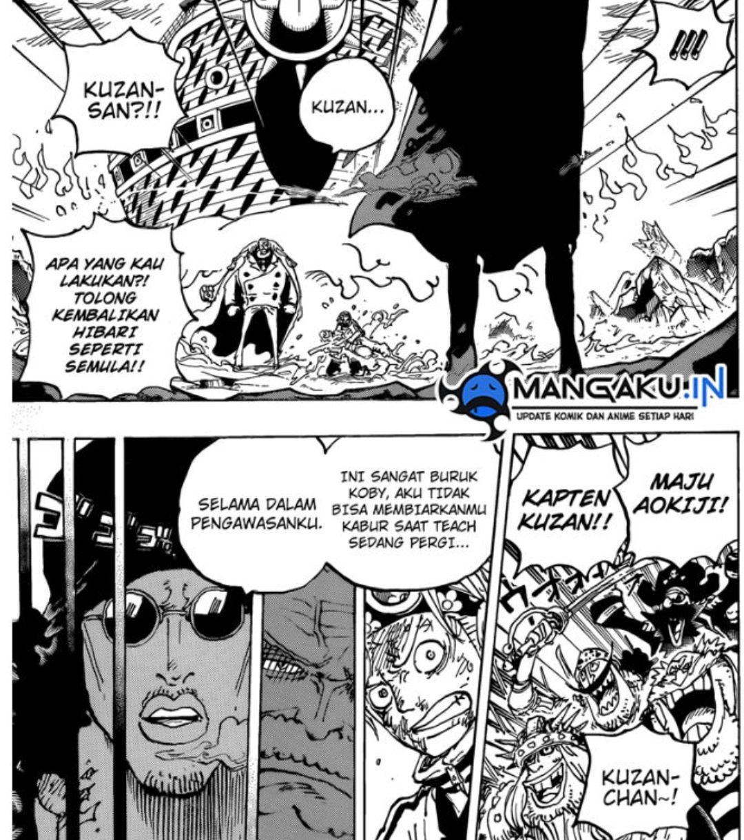 The Intense Battle between Garp and Aokiji in One Piece 1082