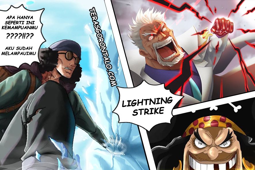The Epic Battle of Monkey D. Garp and Aokiji in One Piece 1082
