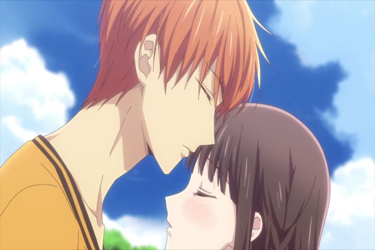 Download A Magical And Romantic Anime Couple Kiss Wallpaper  Wallpaperscom