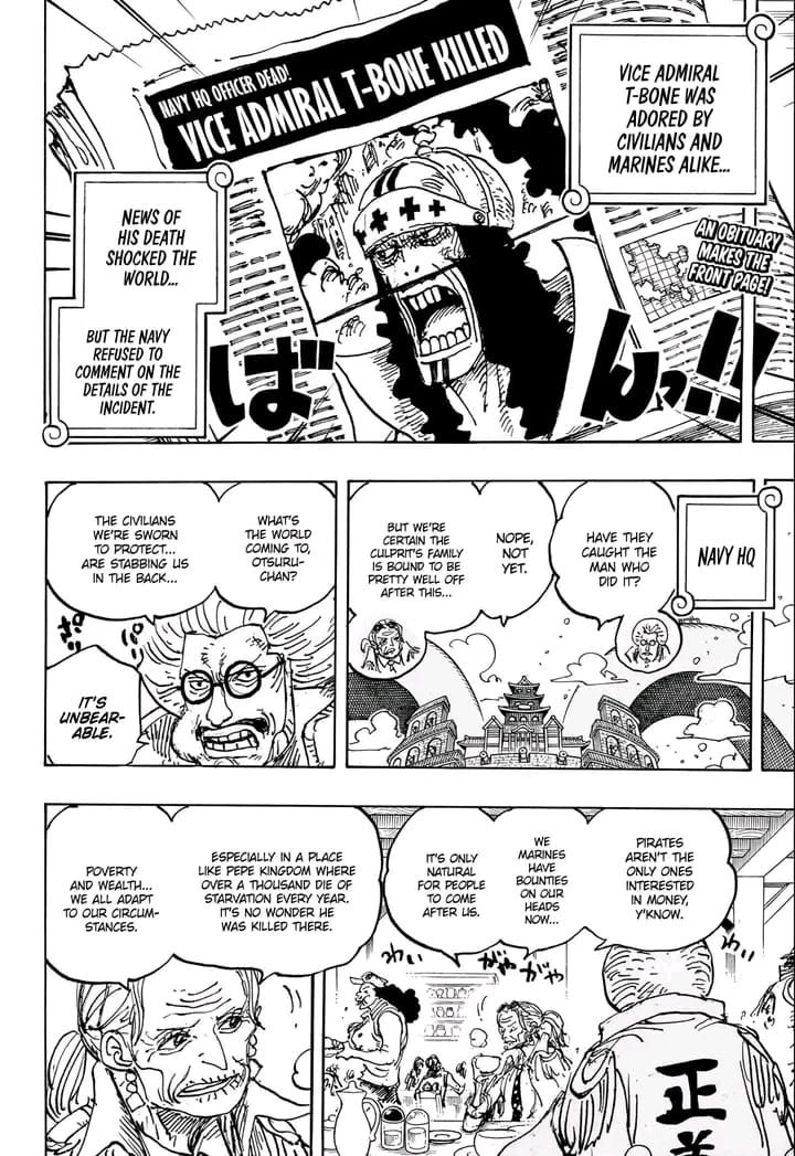 Vice Admiral T-Bone's Death: Shocking News for One Piece Fans