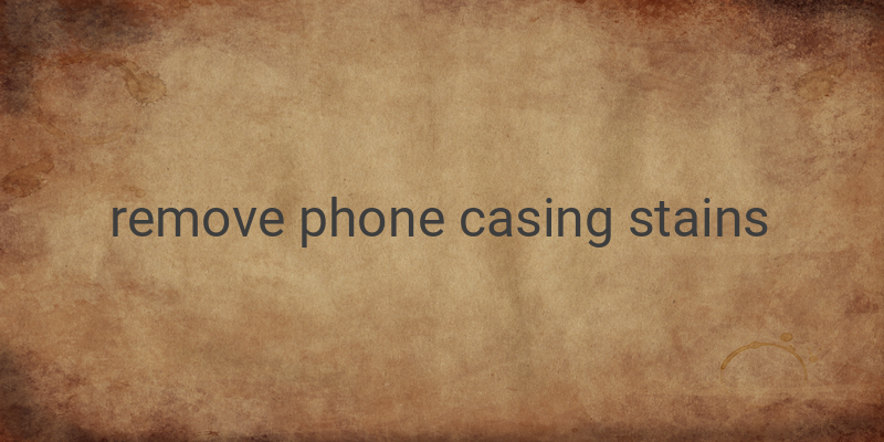 Effective Methods to Remove Stains from Phone Casings