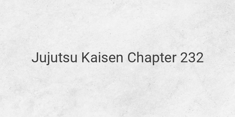 The Intense Battle Continues: Gojo vs Sukuna in Jujutsu Kaisen Chapter 232
