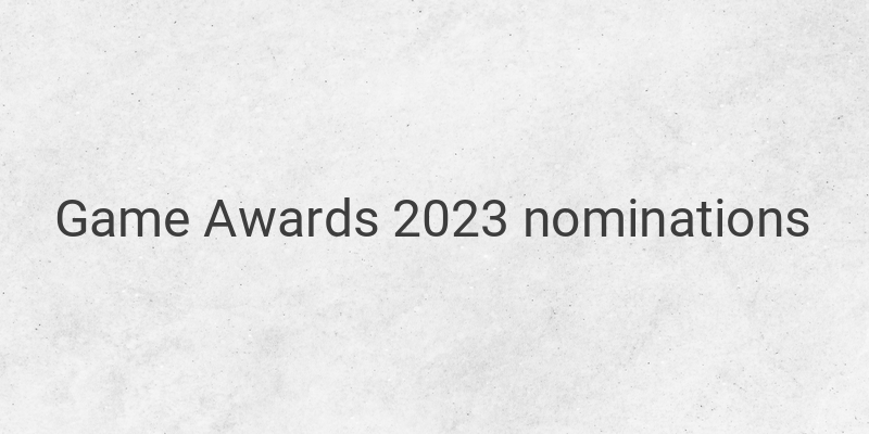 Game Awards 2023 Nominations Announced: Celebrating the Best Games from Indonesia